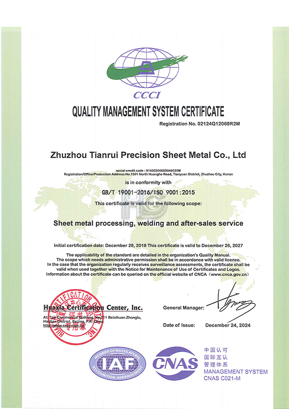 ISO 9001,Tianrui(Taylor)
